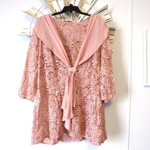 NWT Beautiful 3 Piece Dusty Pink Formal Pant Suit Size 2X‎